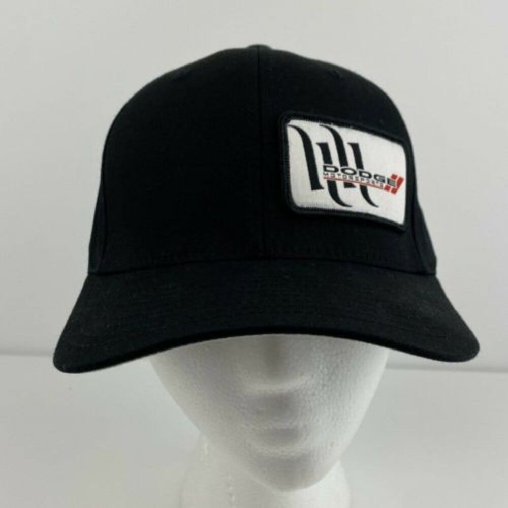New Dodge Motorsports Flexfit Hat S-M Black With‎ Patch